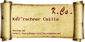 Kürschner Csilla névjegykártya